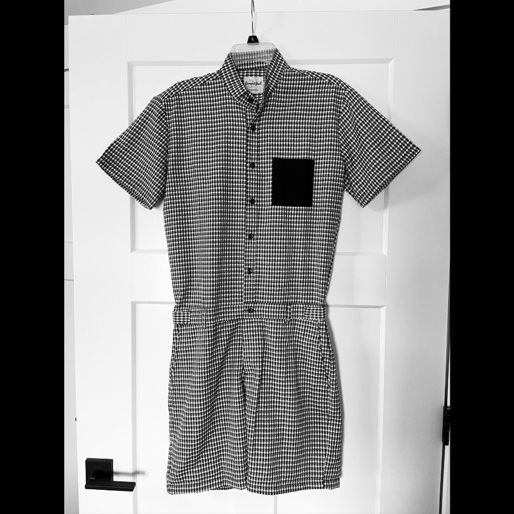 Small Herringbone Romperjack Romper